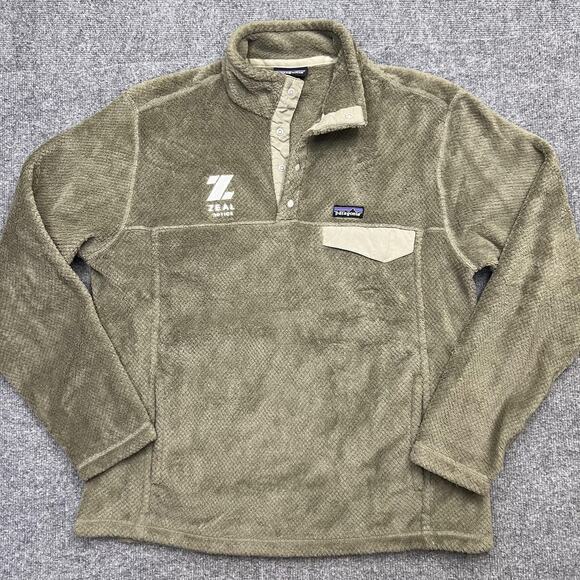 Patagonia Pullover Mens Large Green Synchilla Snap-T Fleece Zeal Optics - Picture 2 of 9